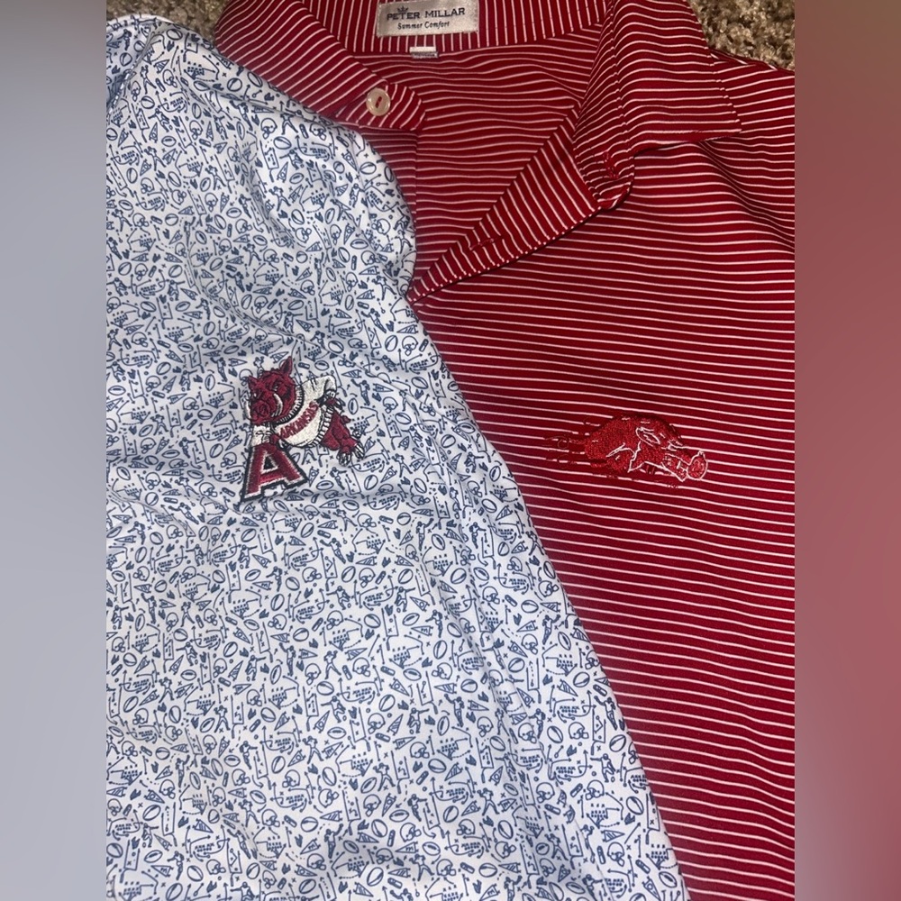 Peter Millar Arkansas Razorback Polo Shirts (2)